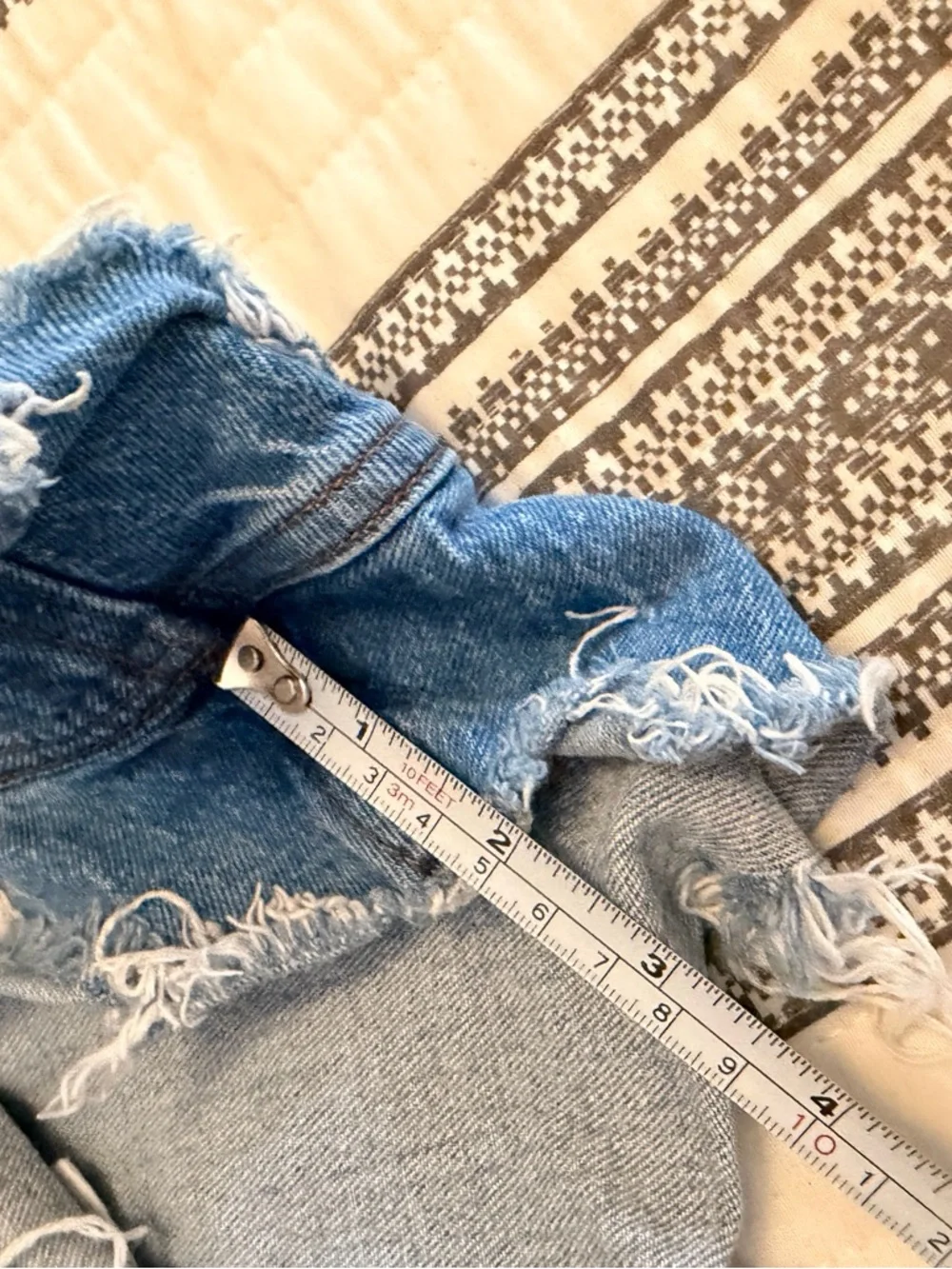 Abercrombie & Fitch Light Blue High-Rise Denim Shorts - Picture 5 of 5